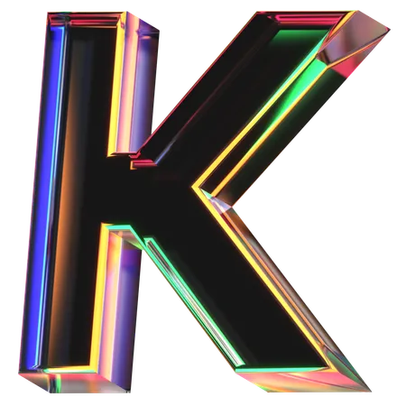 Letra k  3D Icon