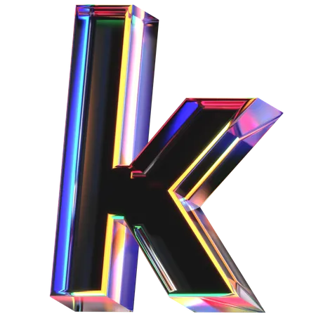 Letra k  3D Icon