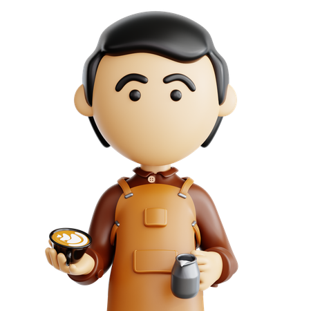 Kaffee-Barista  3D Icon