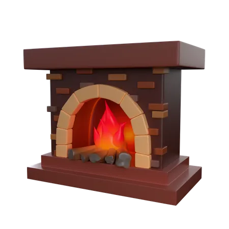 Kamin  3D Icon