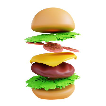 Käseburger  3D Icon