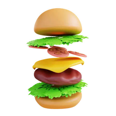 Käseburger  3D Icon