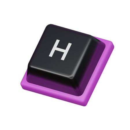 Tecla h  3D Icon