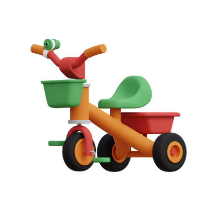 Kids tricycle  3D Illustration