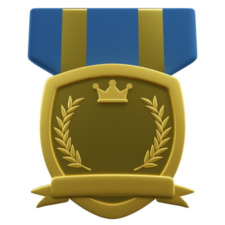 King Badge  3D Illustration