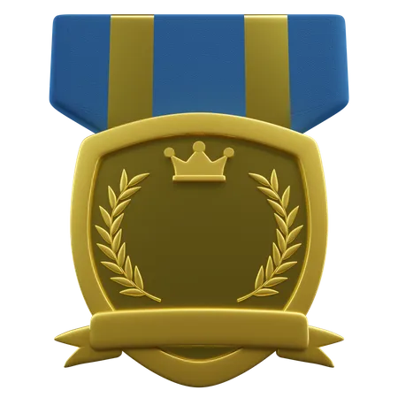 King Badge  3D Illustration