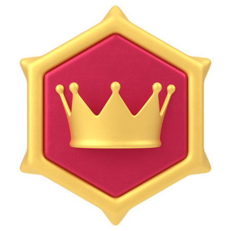 King Badge  3D Icon