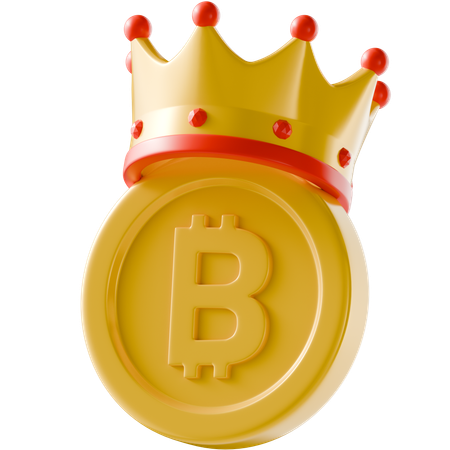 King Bitcoin  3D Icon