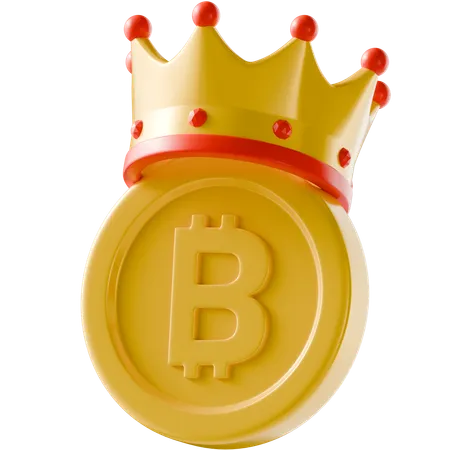 King Bitcoin  3D Icon