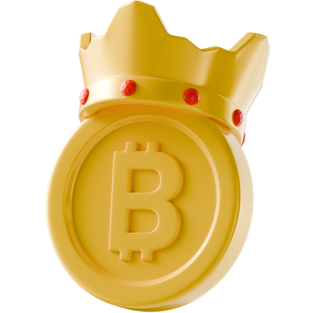 King Bitcoin  3D Icon