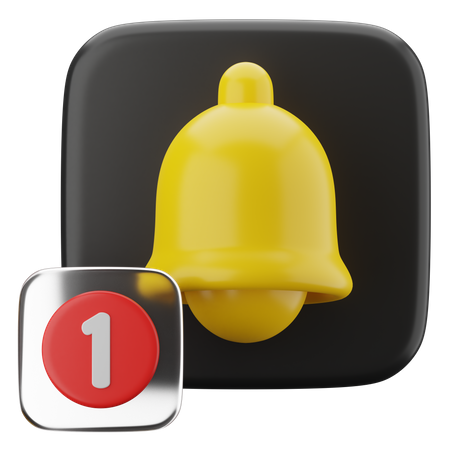 Klingelbenachrichtigung  3D Icon