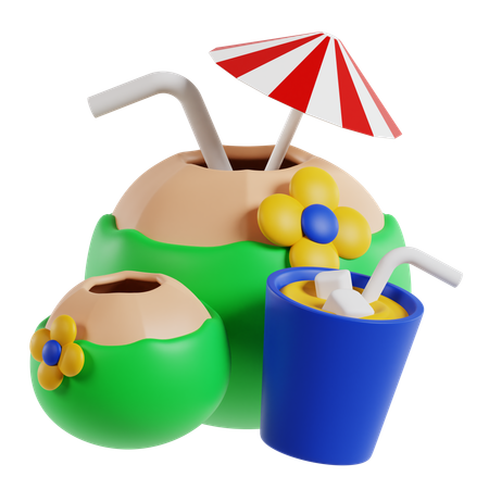 Kokosnuss  3D Icon