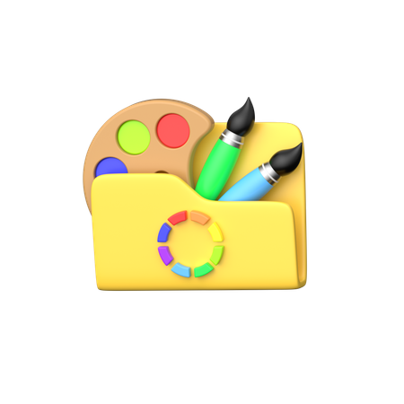 Kunst-Design-Ordner  3D Icon