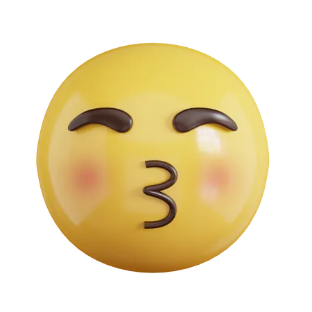 Kuss-Emoji  3D Icon