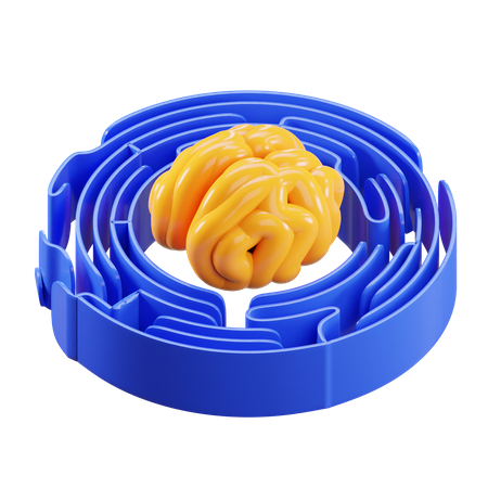 Laberinto cerebral  3D Icon