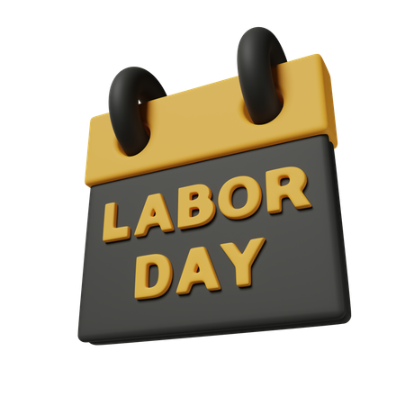 Labor Day Calendar  3D Icon