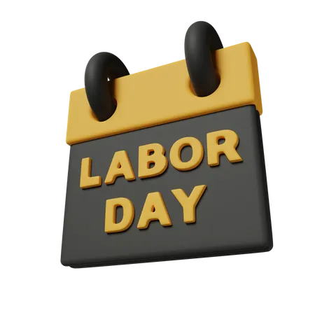 Labor Day Calendar  3D Icon