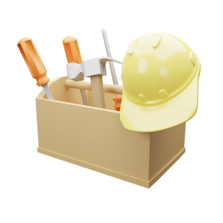 Labour Tool Box  3D Illustration