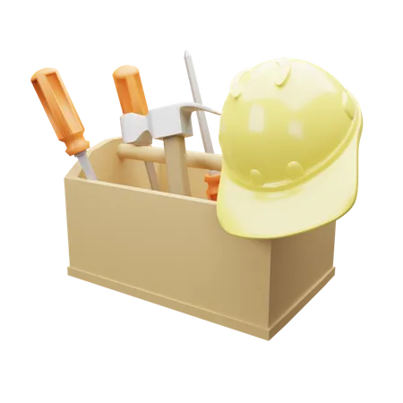 Labour Tool Box  3D Illustration