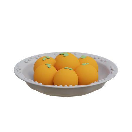 Laddu  3D Illustration