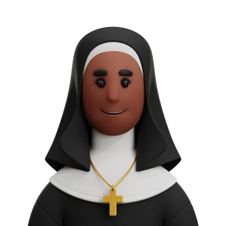 LADY NUN  3D Icon