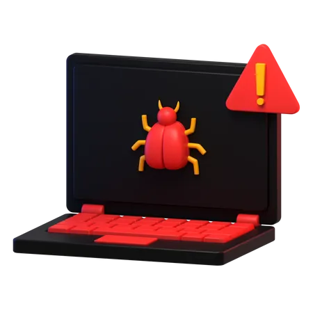 Laptop Bug  3D Icon