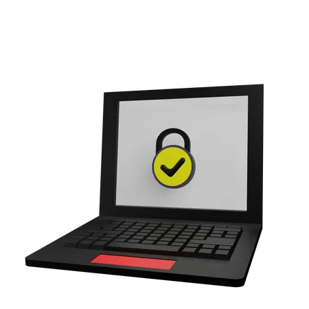 Laptop-Sicherheit  3D Icon