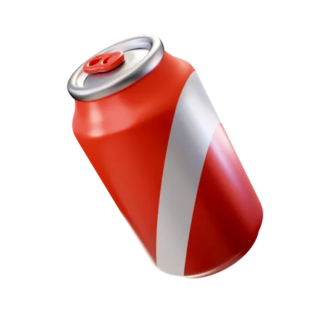 Lata de refresco roja  3D Illustration