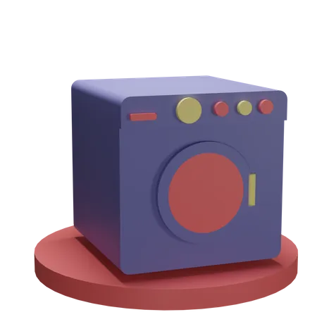 Laundry machine  3D Illustration