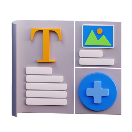 Layout  3D Icon