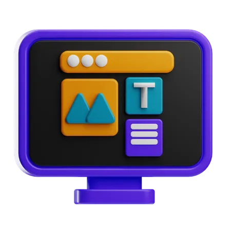 Layout  3D Icon