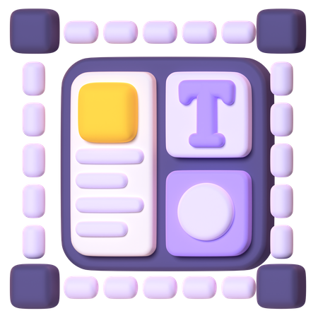 Layout  3D Icon