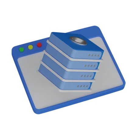 Layout web com banco de dados  3D Icon