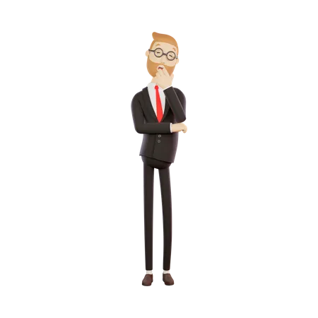 Lazy Businessman  3D Illustration