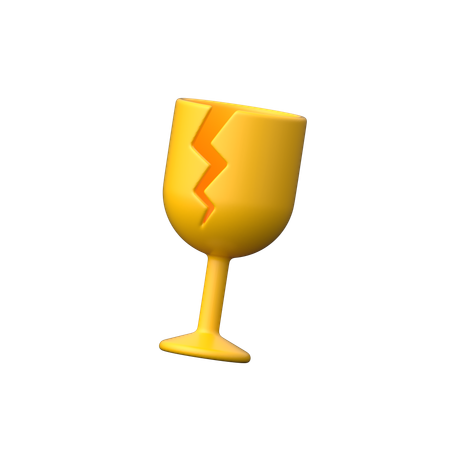 Le verre brisé.  3D Icon