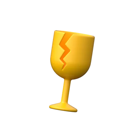 Le verre brisé.  3D Icon