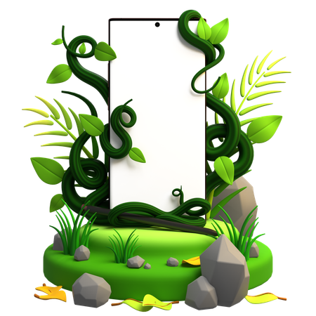 Leerer Handy-Bildschirm  3D Illustration