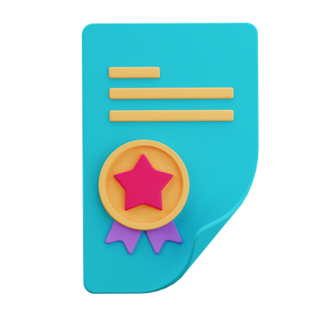 Legal Certificate  3D Icon