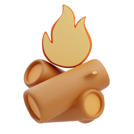 Leña  3D Icon