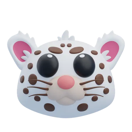 Leopardo da neve  3D Icon