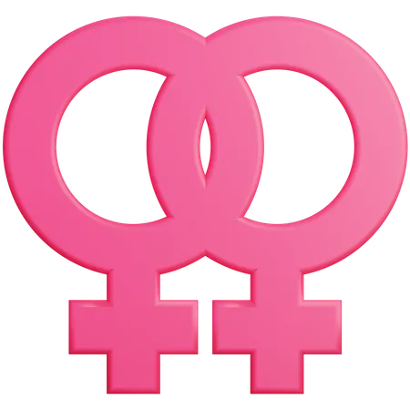 Lesbian Sign  3D Illustration