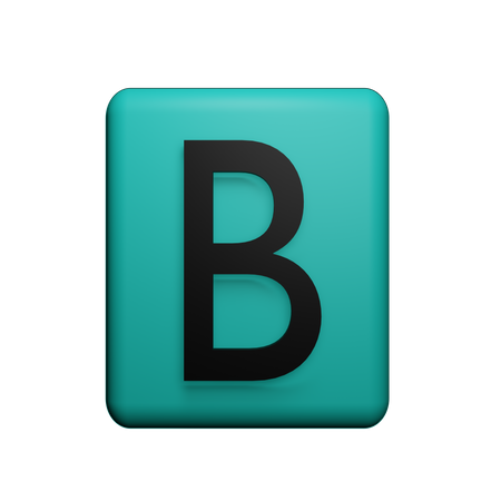 B alfabeto  3D Icon