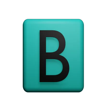 B alfabeto  3D Icon