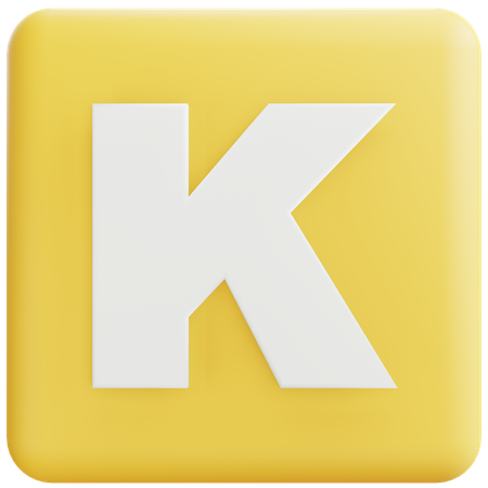 Letra k  3D Icon