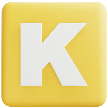 Letra k  3D Icon