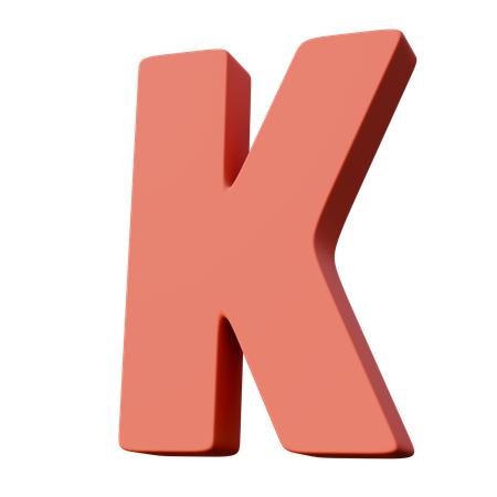 Letra k  3D Icon