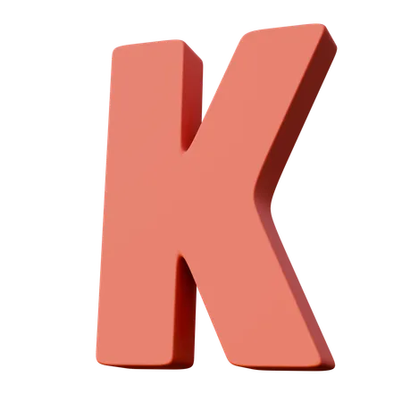 Letra k  3D Icon