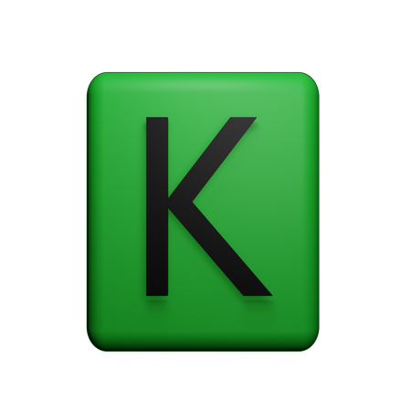 Alfabeto k  3D Icon