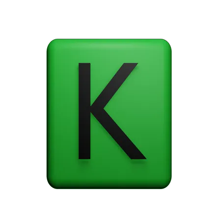 Alfabeto k  3D Icon