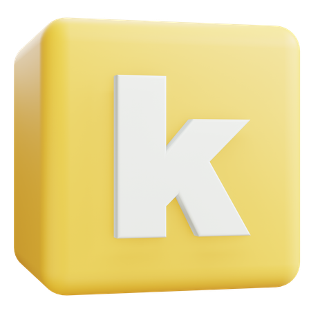 Minúscula k  3D Icon